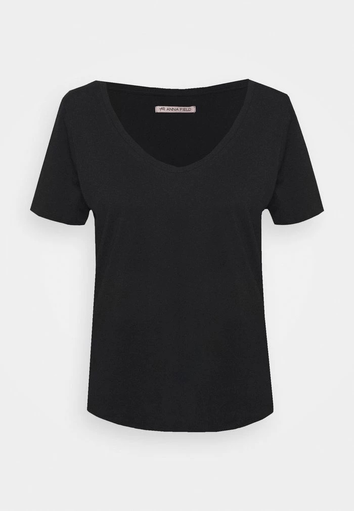 T-Shirt ANNA FIELD Anna Field Basic T-shirt Noir Femme | OOR-1330869